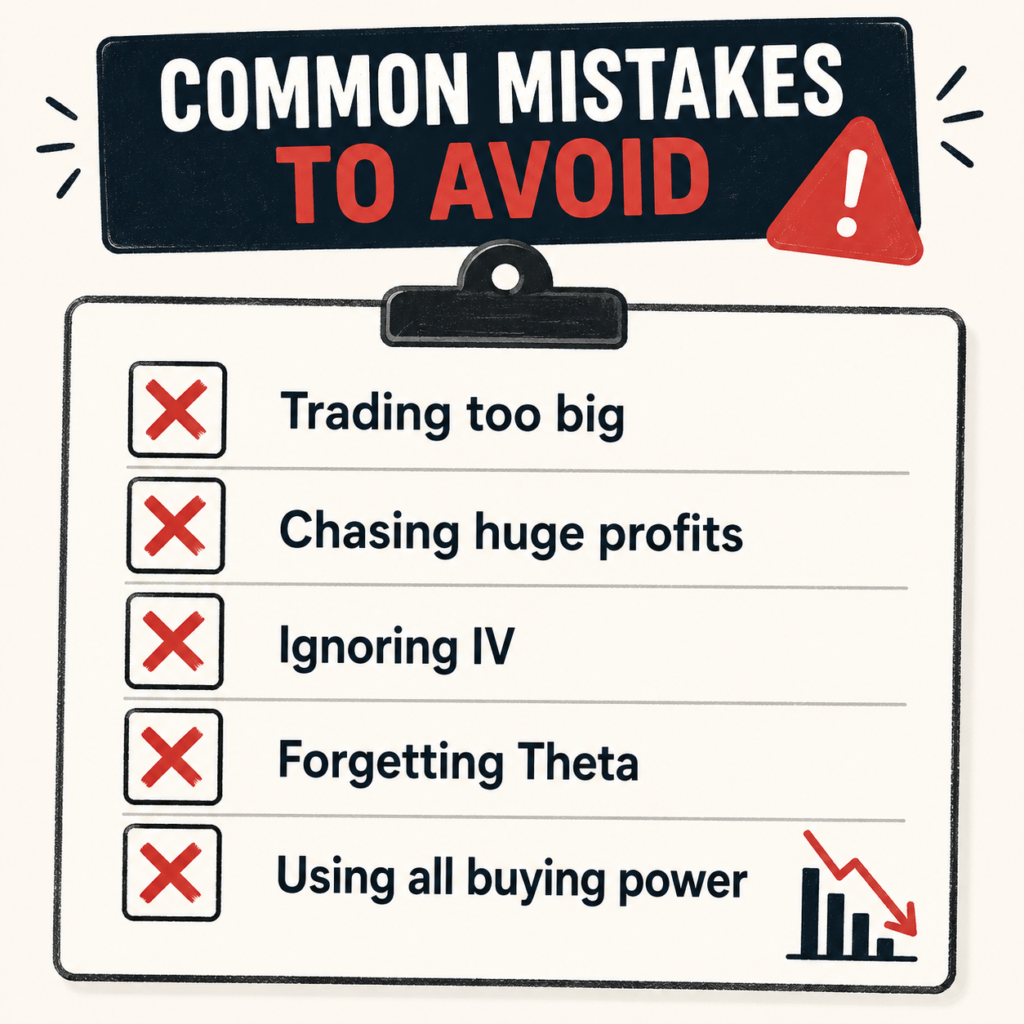 Common mistakes beginners make when trading options with a $1000 account